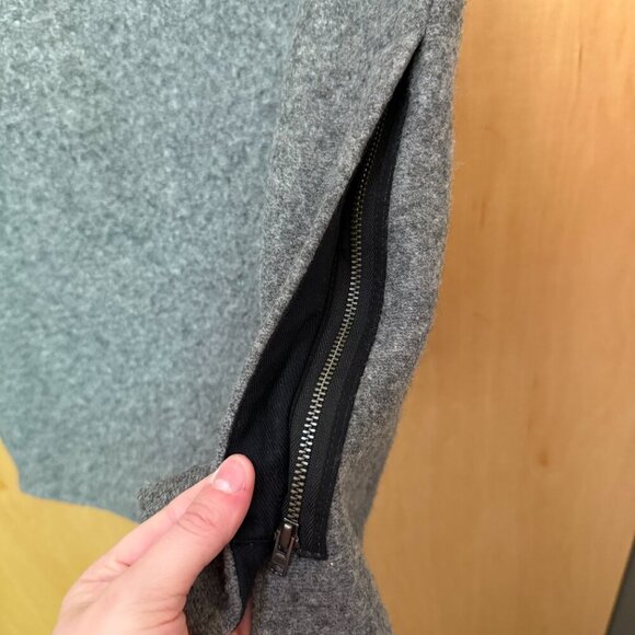 Madewell charcoal gray sleeveless wool tunic top with zipper detail – Women’s S - Picture 2 of 5